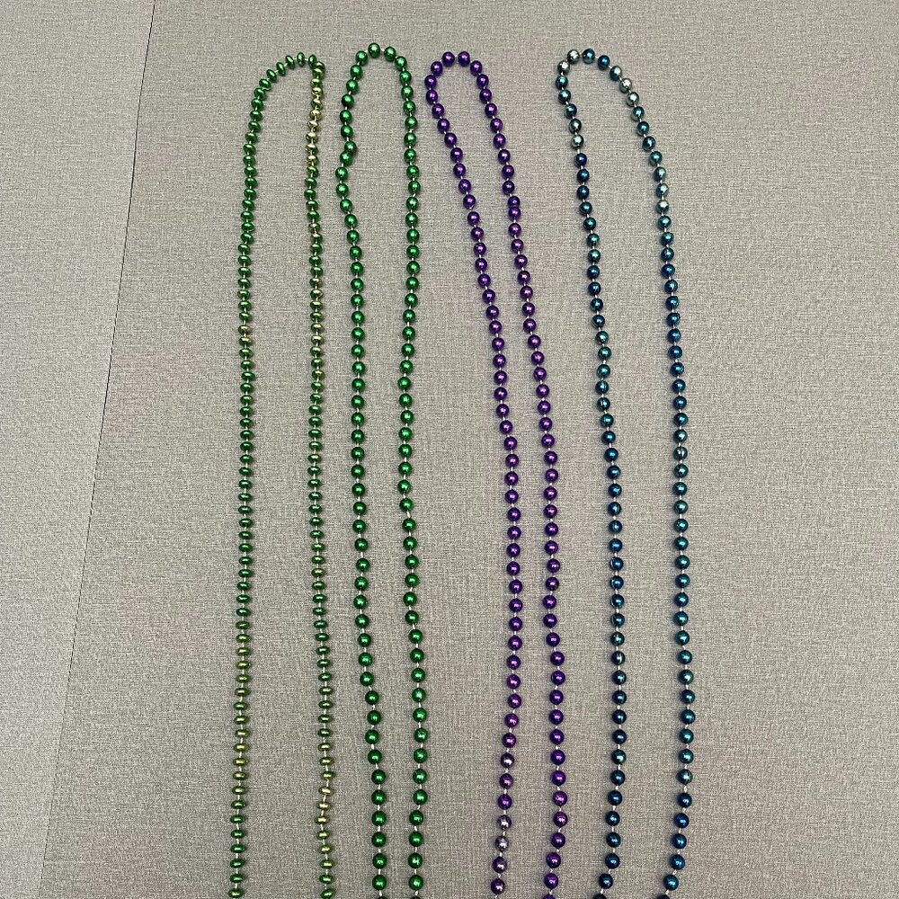 4 pack women's decorative beaded long necklace and fun seater necklace